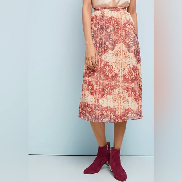 Anthropologie | Akimi + Kim Laurel Canyon Laurel Canyon A-line Boho Midi Skirt. - Picture 11 of 11